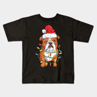 English Bulldog Christmas Kids T-Shirt